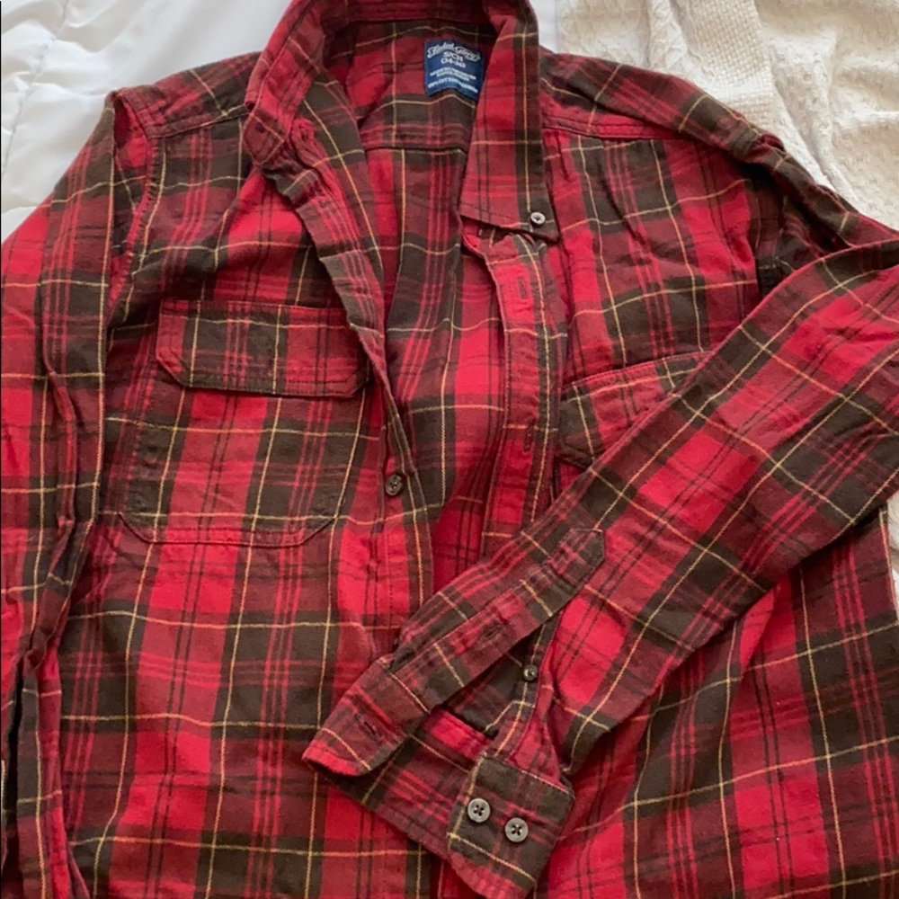Red Plaid Flannel Shirt